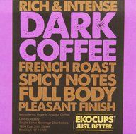 EKOCUPS Organic Artisan Coffee, Dark, Dark roast for Keurig K-cup single serve Brewers, 0.45 Ounce, 10 count N4