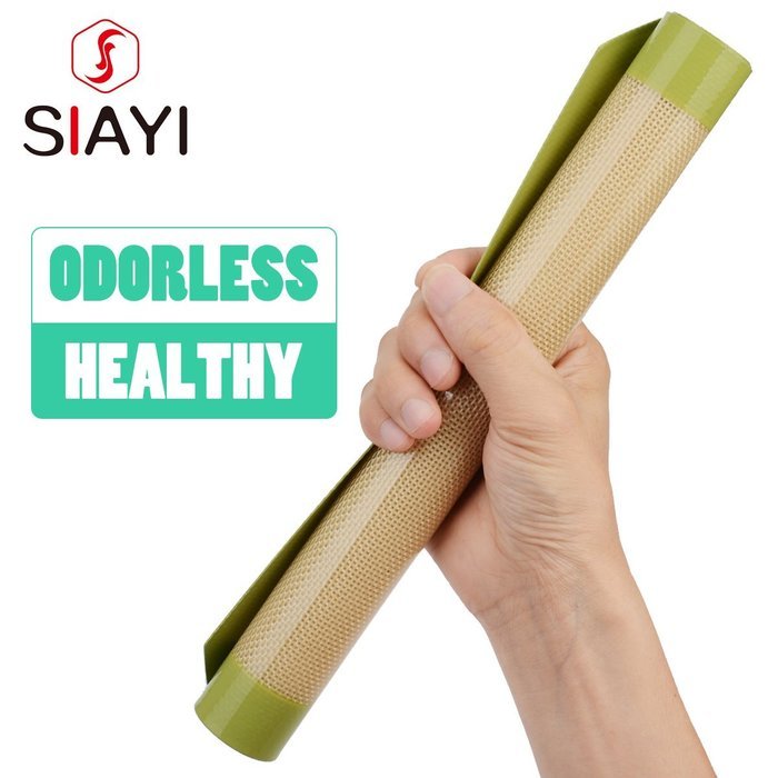 SIAYI Silicone Baking Mat Non-Stick Non-Skid Reusable Easy to Clean Baking Mat Set Multiple Sizes 3PCS Green N4