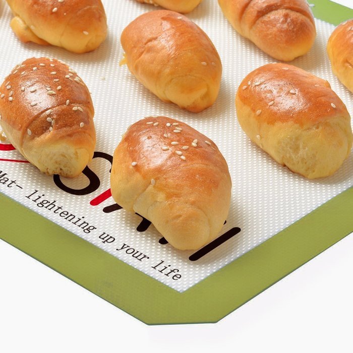 SIAYI Silicone Baking Mat Non-Stick Non-Skid Reusable Easy to Clean Baking Mat Set Multiple Sizes 3PCS Green N6