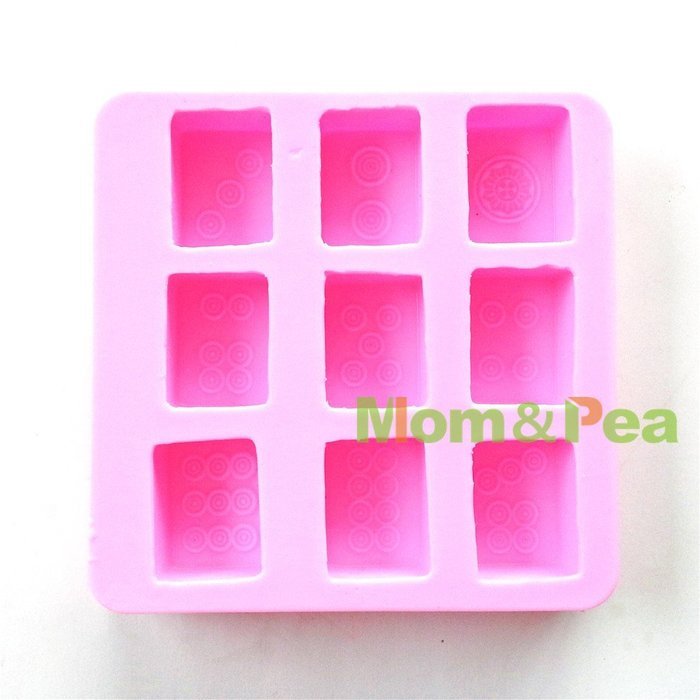 Mom&pea 0612 Mahjong Bing Shaped Silicone Mould for Fondant Cake Sugar Paste Cake Decoration 3d Cake Toppers Mold... N4