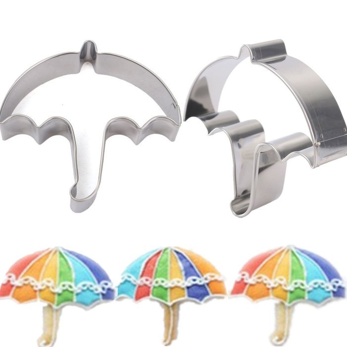 Umbrella Shape Cookies Biscuit Cake Cutter Fondant Baking Mold Mold Stainless Steel N3
