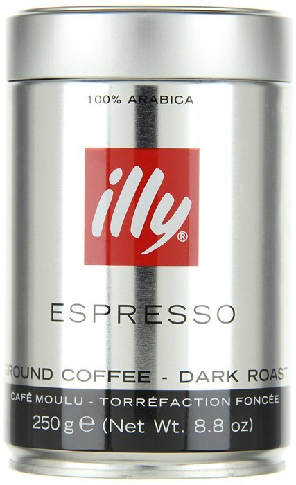 illy Ground Espresso Dark Roast Coffee, Pack of 2 N10