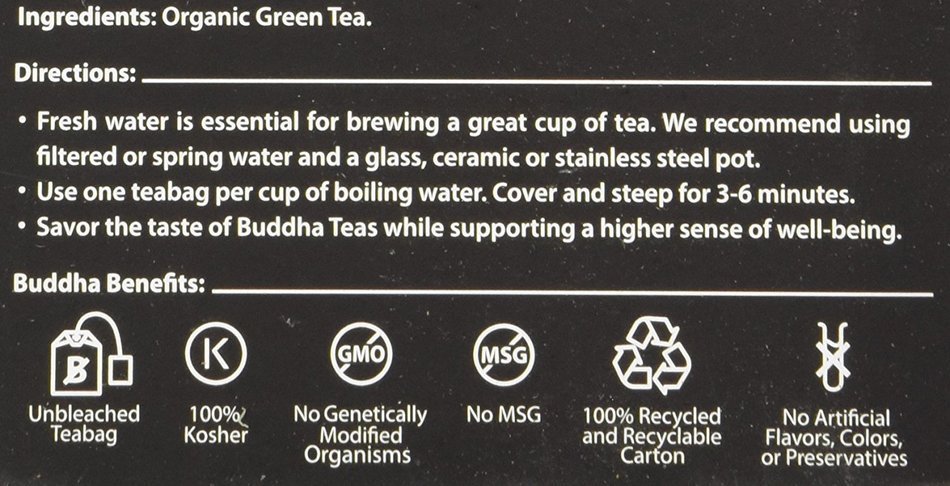 Matcha Green Tea - Organic Herbs - 18 Bleach Free Tea Bags N4