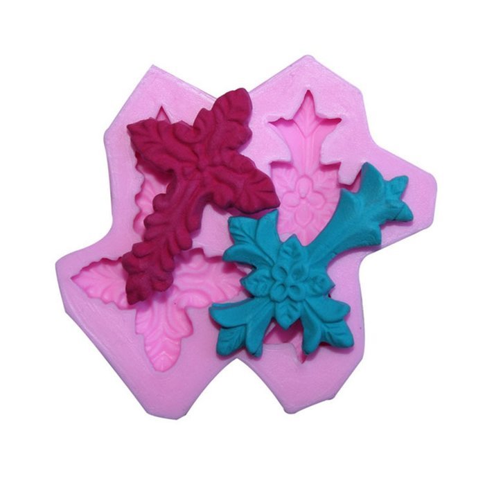 JLHua Cross Shape Cake Mould Silicone 3D Candy Pastry Mould Chocolate Mold N3