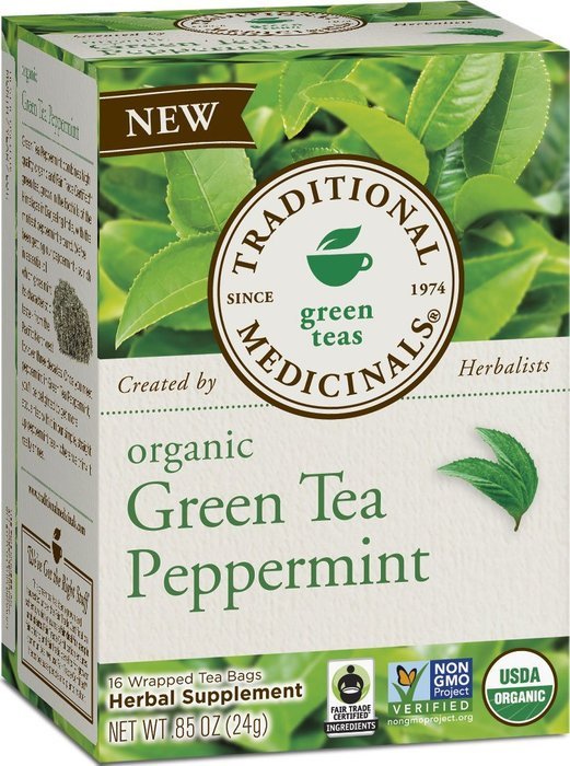 Traditional Medicinals Organic Green Tea Ginger Tea, 16 Tea Bags (Pack of 6) N9