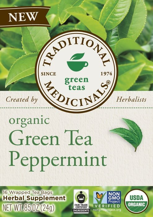 Traditional Medicinals Organic Green Tea Ginger Tea, 16 Tea Bags (Pack of 6) N10