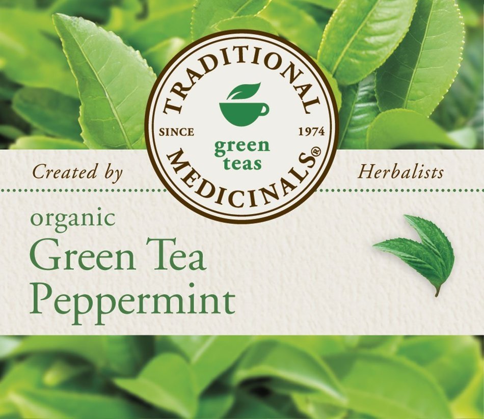Traditional Medicinals Organic Green Tea Ginger Tea, 16 Tea Bags (Pack of 6) N14
