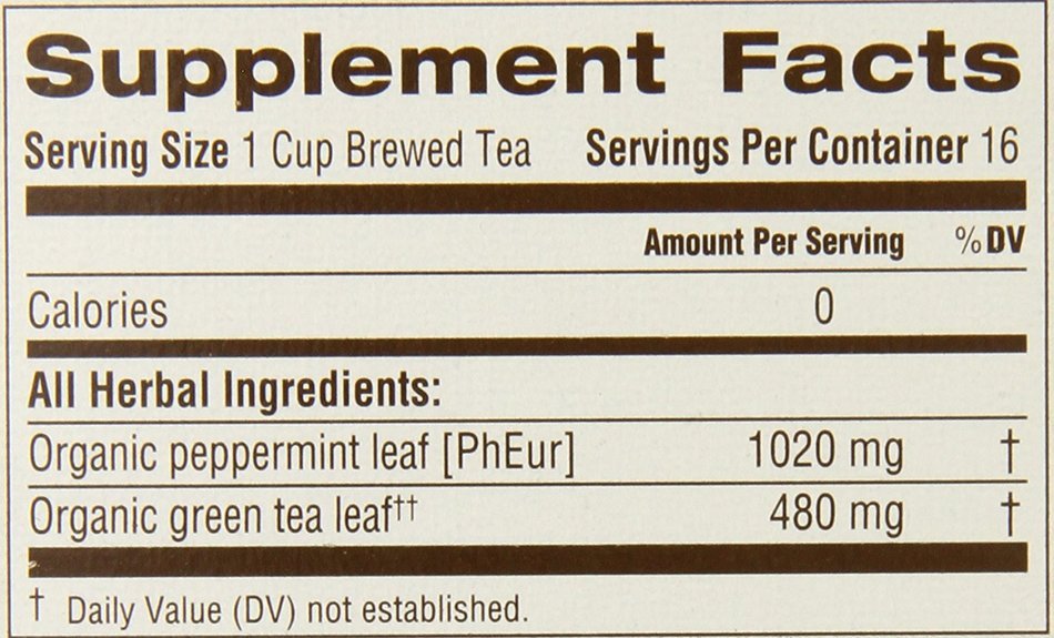 Traditional Medicinals Organic Green Tea Ginger Tea, 16 Tea Bags (Pack of 6) N16