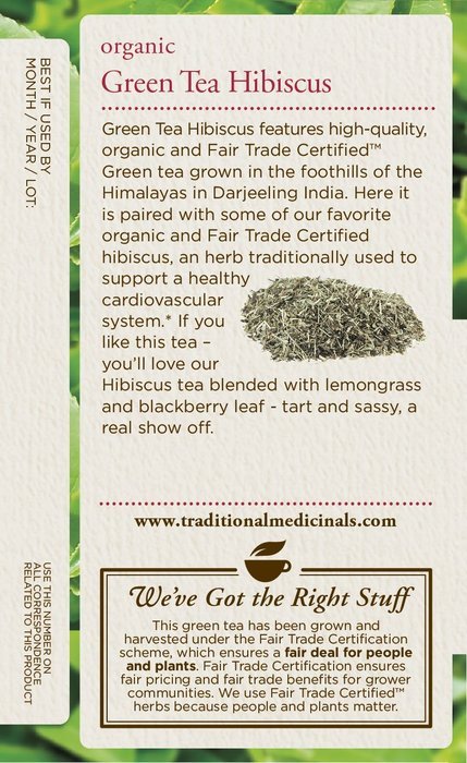 Traditional Medicinals Organic Green Tea Ginger Tea, 16 Tea Bags (Pack of 6) N20