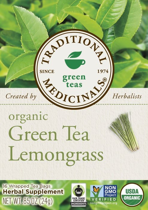 Traditional Medicinals Organic Green Tea Ginger Tea, 16 Tea Bags (Pack of 6) N27