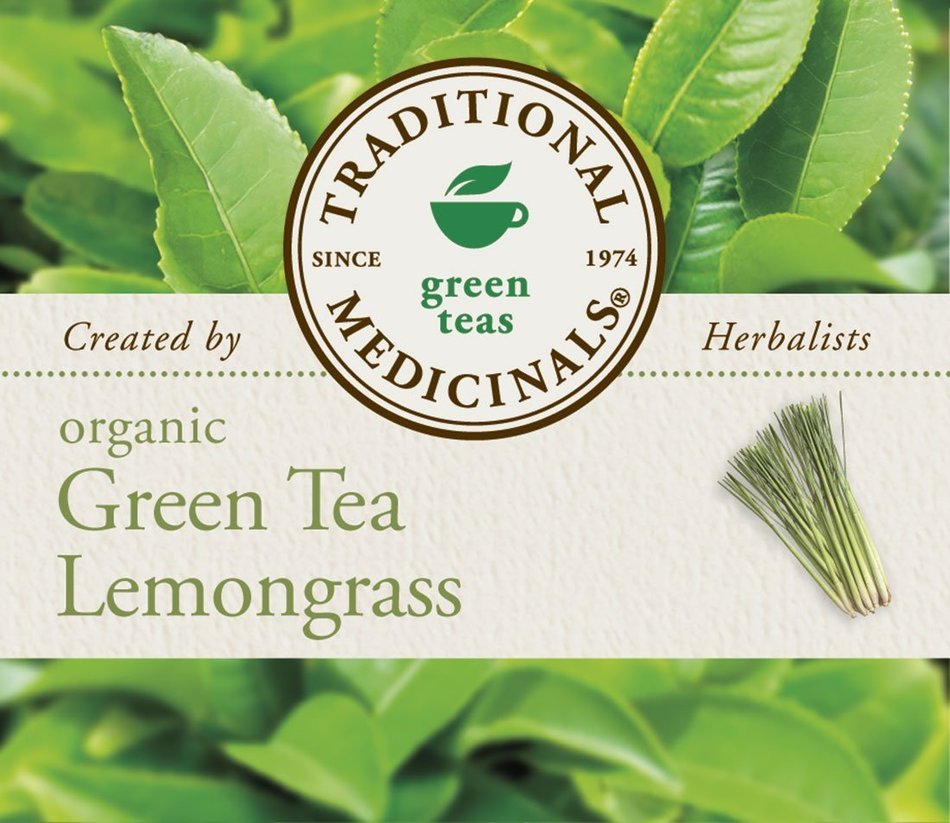 Traditional Medicinals Organic Green Tea Ginger Tea, 16 Tea Bags (Pack of 6) N31