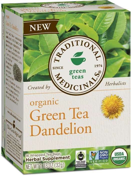 Traditional Medicinals Organic Green Tea Ginger Tea, 16 Tea Bags (Pack of 6) N33