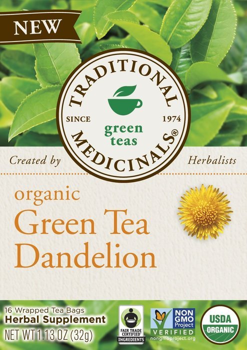 Traditional Medicinals Organic Green Tea Ginger Tea, 16 Tea Bags (Pack of 6) N34