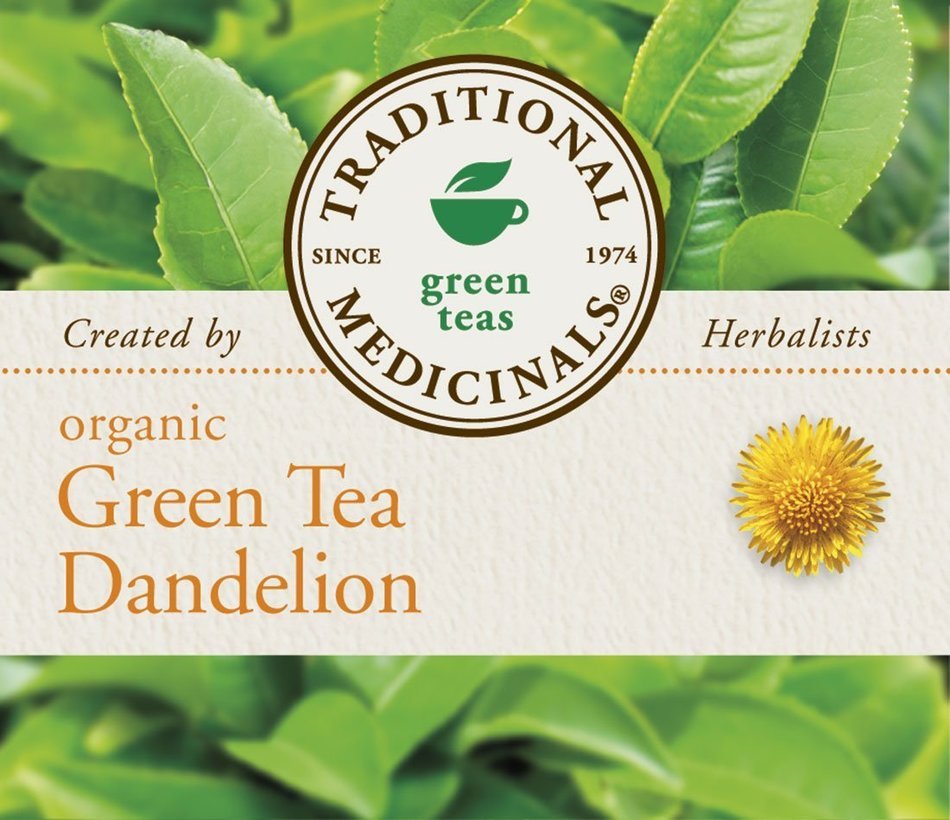 Traditional Medicinals Organic Green Tea Ginger Tea, 16 Tea Bags (Pack of 6) N38