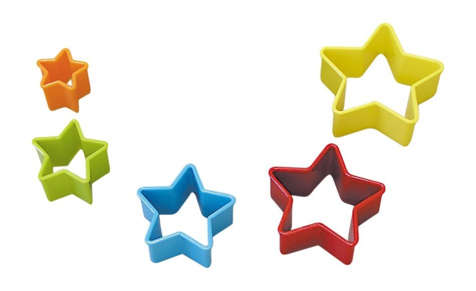 R & M Industries Cookie & Biscuit Assorted Star Cutter Set (Set of 5), Multicolor