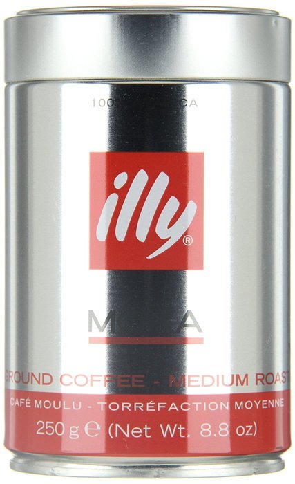 illy Medium Roast Ground Moka Coffee for Stovetop Coffeemakers, 8.8 ounce can N2