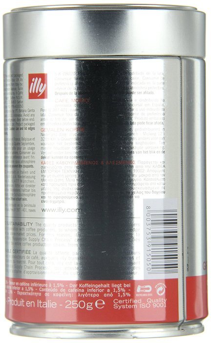 illy Medium Roast Ground Moka Coffee for Stovetop Coffeemakers, 8.8 ounce can N3