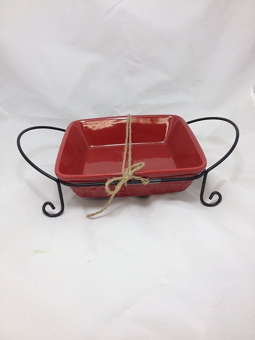 Signature Chelsea 8" Square Baker with Caddy - Ruby