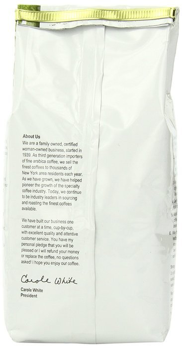 White Coffee Organic Ground Coffee, Mexican High Grown, 12 Ounce N3