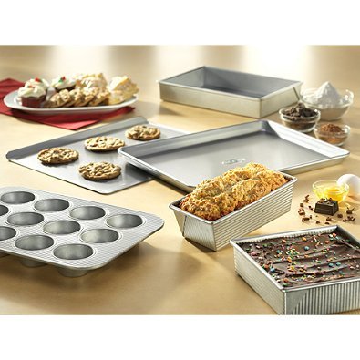 USA Pan Nonstick 6-Piece Bakeware Set Coated with the Silicone Coating N2