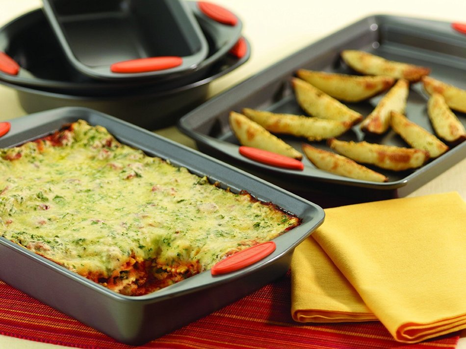 Rachael Ray Oven Lovin' Non-Stick 5-Piece Bakeware Set, Orange N7