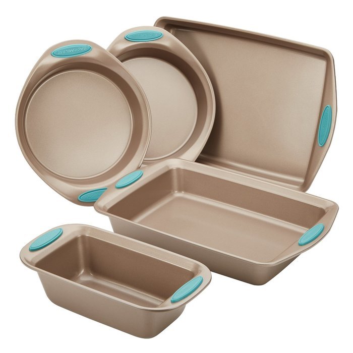 Rachael Ray Oven Lovin' Non-Stick 5-Piece Bakeware Set, Orange N9