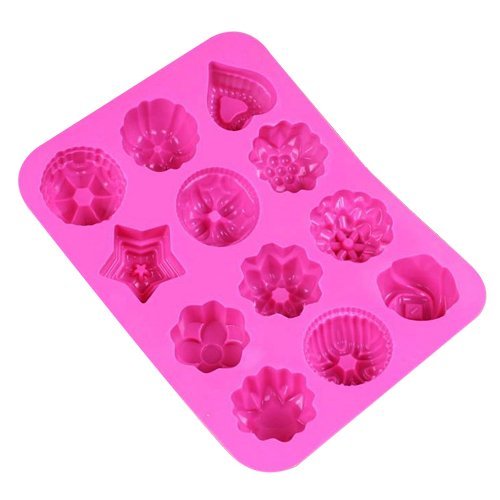 MassMall® 12 Cavity Flowers Silicone Non Stick Chocolate Molds /Cake ...