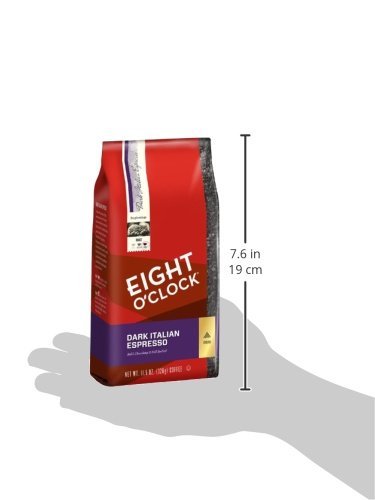 Eight O'Clock Dark Italian Espresso Ground Coffee, 11.5-Ounce Bags (Pack of 6) N2