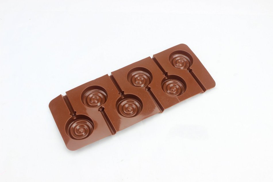 AUCH 1Pcs 6-Capacity Star Shape Silicone Lollipop Making Mold with Paper Sticks N4