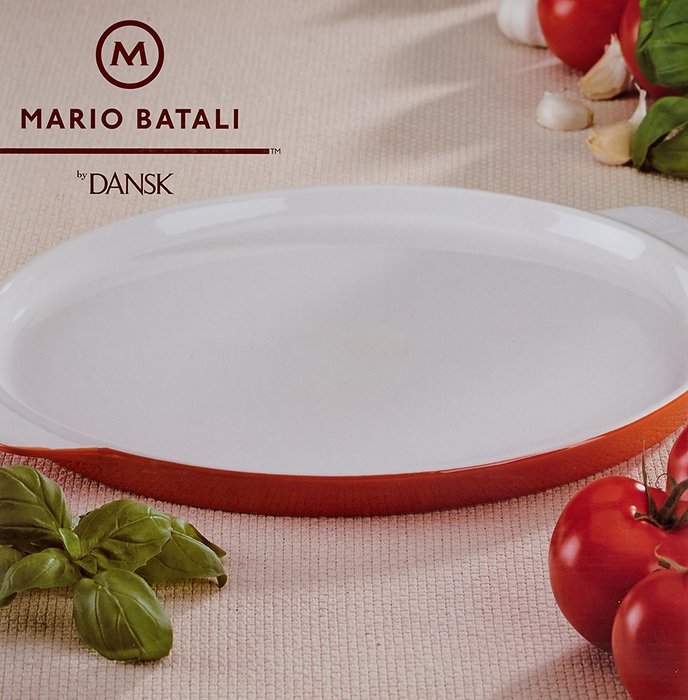 Mario Batali by Dansk Stoneware 8.5-Inch Oval Au Gratin, White N19