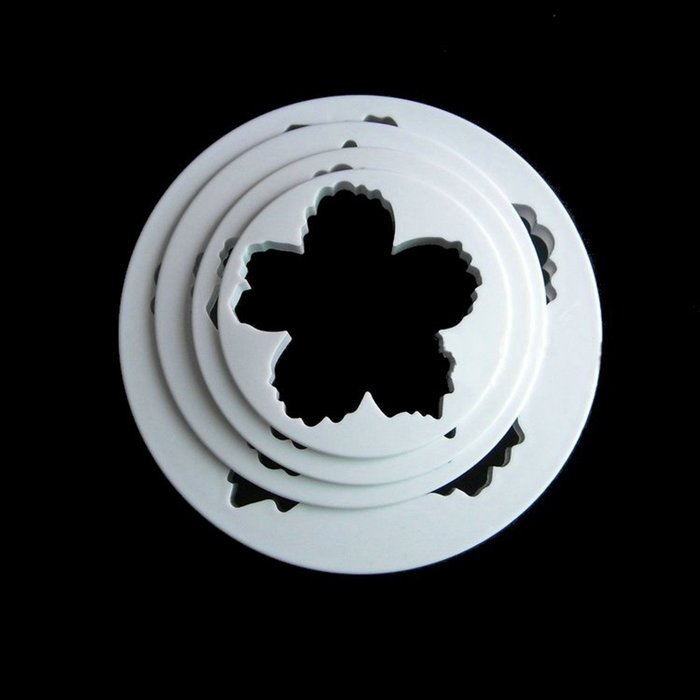 4Pcs Paste Baking Cutter Mold Set Decorating Peony Flower Cookies Fondant Cake N3