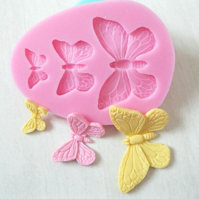Butterfly Fondant and Gum Paste Silicone Resin Clay Molds Baking Molds Cake Decoration N2