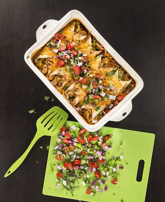 Lodge STW13RCT33 Stoneware Baking Dish, 9" x 13", Blue N3