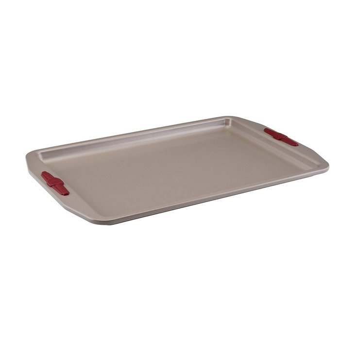 Paula Deen Signature Nonstick Bakeware with Red Silicone Grips 3-Piece Bakeware Set N4
