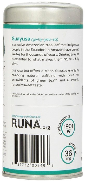 RUNA Amazon Guayusa Tea, Traditional, 2.5 Ounce N12