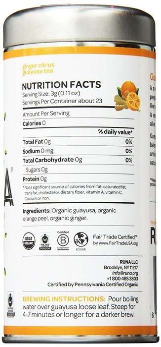 RUNA Amazon Guayusa Tea, Traditional, 2.5 Ounce N17