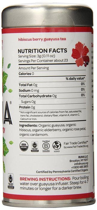 RUNA Amazon Guayusa Tea, Traditional, 2.5 Ounce N21