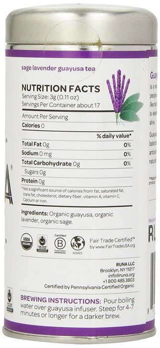 RUNA Amazon Guayusa Tea, Traditional, 2.5 Ounce N25