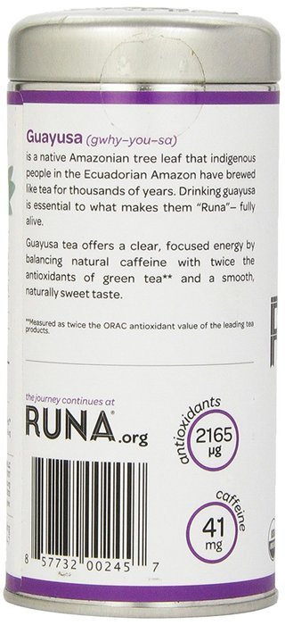 RUNA Amazon Guayusa Tea, Traditional, 2.5 Ounce N26