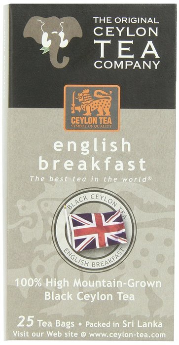 The Original Ceylon Tea Company, English Breakfast Tea, 25-Count Tea Bags (Pack of 6)