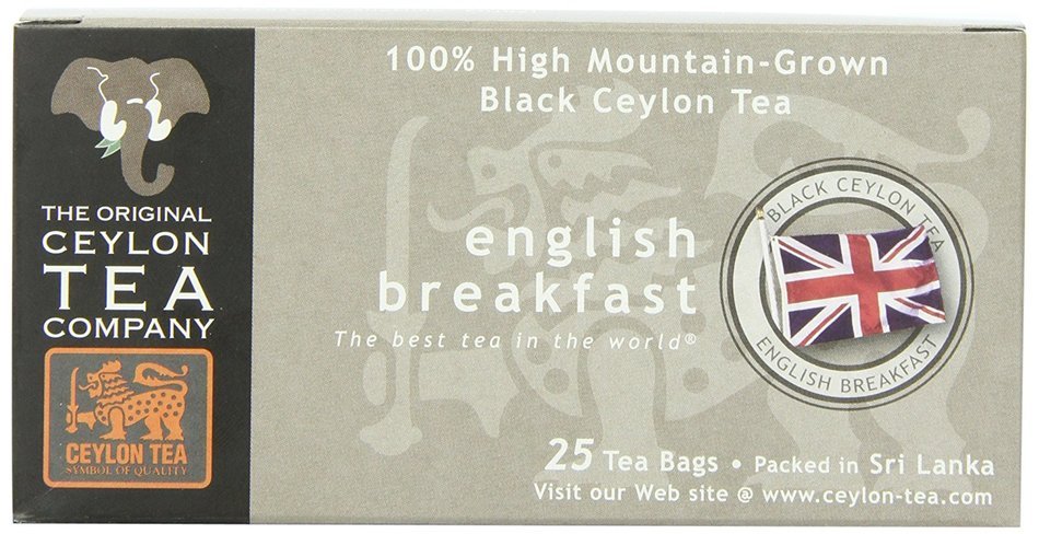 The Original Ceylon Tea Company, English Breakfast Tea, 25-Count Tea Bags (Pack of 6) N4
