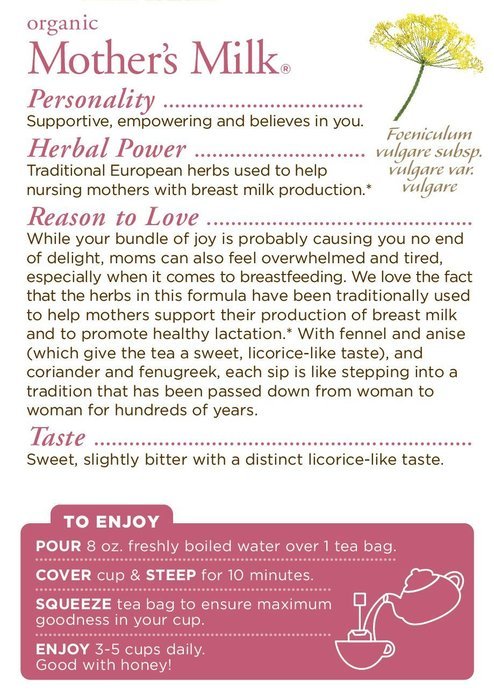 Traditional Medicinals Organic Mother&rsquo;s Milk Tea, 16 Tea Bags N3