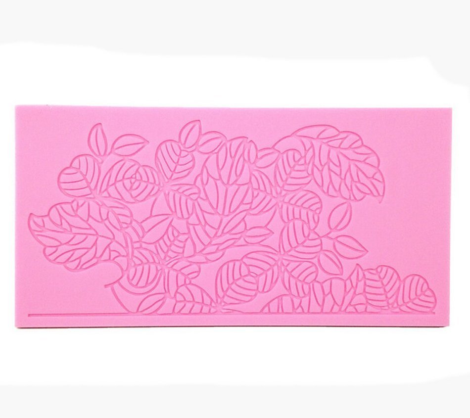 Yunko Branch Leave Lace Silicone Fondant Mold Chocolate Mold Cake Decorating Mold Candy Mold