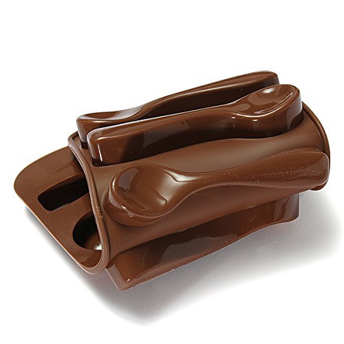 Silicone Chocolate Decorating Baking Mould Spoon Shape Cake Mold Fondant Pastry Moulds shopping N5