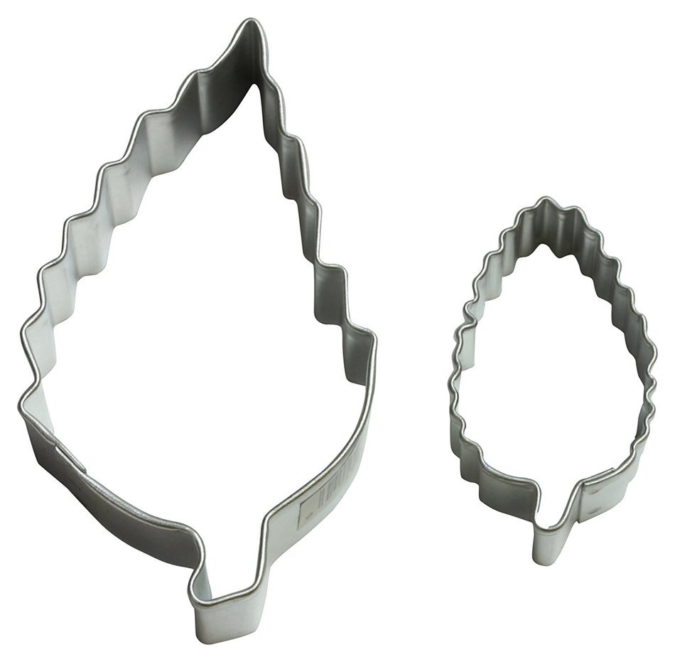Cybrtrayd Parent/Child Cookie Cutter Set, 3.25-Inch, Aspen Leaf
