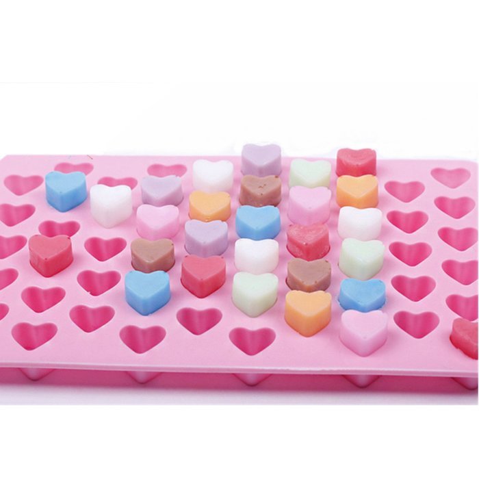 Yunko Silicone DIY 55 Mini Heart Shape Baking Mould Chocolate Mold Cake Decoration Ice Cube Mold N2