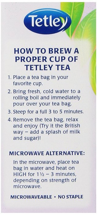 Tetley British Blend Naturally Decaffeinated Premium Black Tea, 40-Count Tea Bags (Pack of 6) N4