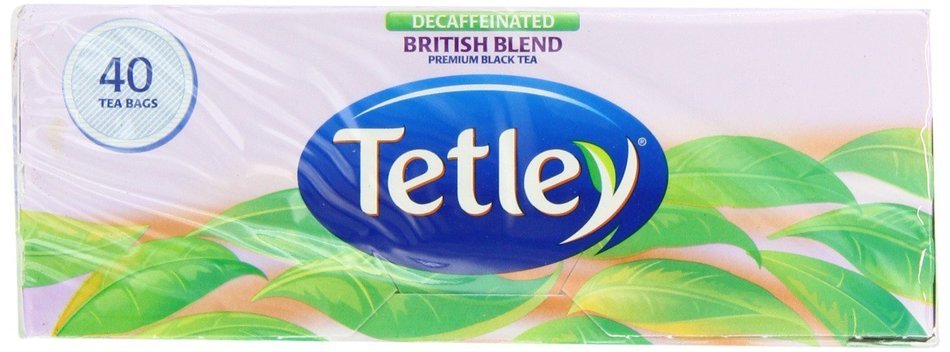 Tetley British Blend Naturally Decaffeinated Premium Black Tea, 40-Count Tea Bags (Pack of 6) N5