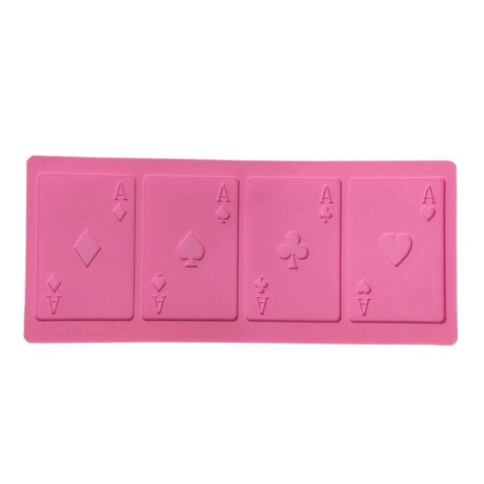 Wocuz W0291 Poker Shaped Silicone Chocolate Fondant Candy Mold DIY Cake Decorating N2