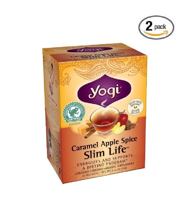 Yogi Caramel Apple Spice Slim Life Tea, 16 Tea Bags, 1.12 Ounce N2